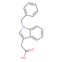 Chemical structure of 2-(1-benzyl-1H-indol-3-yl)acetic acid - CSSB00011233539