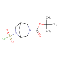 Chemical structure of tert-butyl 6-(chlorosulfonyl)-3,6-diazabicyclo[3.2.1]octane-3-carboxylate - CSSB02126275135