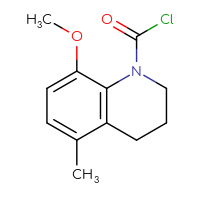 Chemical structure of 8-methoxy-5-methyl-1,2,3,4-tetrahydroquinoline-1-carbonyl chloride - CSSB14968819119