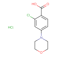 Chemical structure of 2-chloro-4-(morpholin-4-yl)benzoic acid hydrochloride - CSSB06744595144