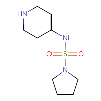 Chemical structure of N-(piperidin-4-yl)pyrrolidine-1-sulfonamide - CSMB00011239379