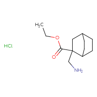 Chemical structure of ethyl 2-(aminomethyl)bicyclo[2.2.2]octane-2-carboxylate hydrochloride - CSSB20963523380
