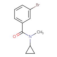 Chemical structure of 3-bromo-N-cyclopropyl-N-methylbenzamide - CSSB00011253639