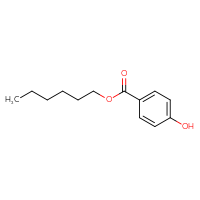 Chemical structure of hexyl 4-hydroxybenzoate - CSSB00000037272