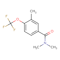 Chemical structure of N,N,3-trimethyl-4-(trifluoromethoxy)benzamide - CSSB01997599315