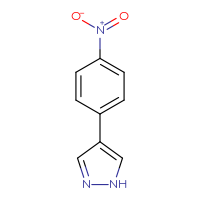 Chemical structure of 4-(4-nitrophenyl)-1H-pyrazole - CSSB00000037428