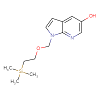Chemical structure of 1-{[2-(trimethylsilyl)ethoxy]methyl}-1H-pyrrolo[2,3-b]pyridin-5-ol - CSSB20785370643