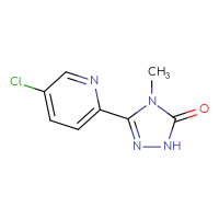 Chemical structure of 3-(5-chloropyridin-2-yl)-4-methyl-4,5-dihydro-1H-1,2,4-triazol-5-one - CSSB00155437588