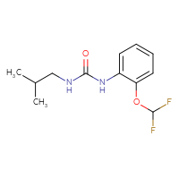 Chemical structure of 1-[2-(difluoromethoxy)phenyl]-3-(2-methylpropyl)urea - CSSB02004022039