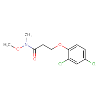 Chemical structure of 3-(2,4-dichlorophenoxy)-N-methoxy-N-methylpropanamide - CSSB01999271659