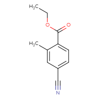 Chemical structure of ethyl 4-cyano-2-methylbenzoate - CSSB00009850465