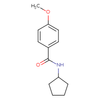 Chemical structure of N-cyclopentyl-4-methoxybenzamide - CSSB00000252959