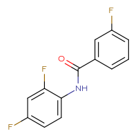 Chemical structure of N-(2,4-difluorophenyl)-3-fluorobenzamide - CSSB00102625989