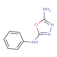 Chemical structure of N2-phenyl-1,3,4-oxadiazole-2,5-diamine - CSSB00000720594