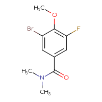 Chemical structure of 3-bromo-5-fluoro-4-methoxy-N,N-dimethylbenzamide - CSSB01385229619