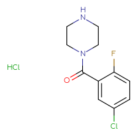 Chemical structure of 1-(5-chloro-2-fluorobenzoyl)piperazine hydrochloride - CSSB00000740131