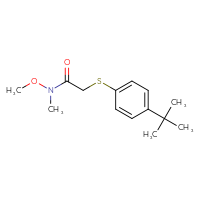 Chemical structure of 2-[(4-tert-butylphenyl)sulfanyl]-N-methoxy-N-methylacetamide - CSSB00103884850
