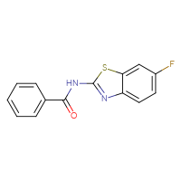 Chemical structure of N-(6-fluoro-1,3-benzothiazol-2-yl)benzamide - CSSB00132446333