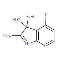 Chemical structure of 4-bromo-2,3,3-trimethyl-3H-indole - CSSB21123225279