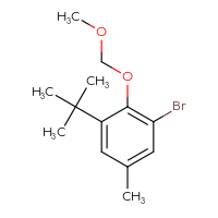 Chemical structure of 1-bromo-3-tert-butyl-2-(methoxymethoxy)-5-methylbenzene - CSSB15018085649
