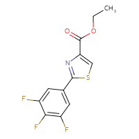 Chemical structure of ethyl 2-(3,4,5-trifluorophenyl)-1,3-thiazole-4-carboxylate - CSSB00004072320