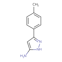 Chemical structure of 3-(4-methylphenyl)-1H-pyrazol-5-amine - CSSB00000183931