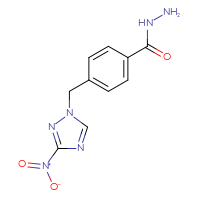 Chemical structure of 4-[(3-nitro-1H-1,2,4-triazol-1-yl)methyl]benzohydrazide - CSSB00015197653
