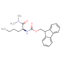 Chemical structure of (9H-fluoren-9-yl)methyl N-[(1S)-1-(dimethylcarbamoyl)pentyl]carbamate - CSSB00877903337