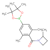 Chemical structure of 1-[2,6-dimethyl-4-(4,4,5,5-tetramethyl-1,3,2-dioxaborolan-2-yl)benzoyl]-2-methylazetidine - CSSB21331714026