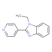 Chemical structure of 1-ethyl-2-(pyridin-4-yl)-1H-1,3-benzodiazole - CSSB00103390942