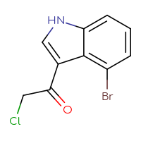 Chemical structure of 1-(4-bromo-1H-indol-3-yl)-2-chloroethan-1-one - CSSB00012357855