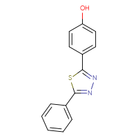 Chemical structure of 4-(5-phenyl-1,3,4-thiadiazol-2-yl)phenol - CSSB02198517467