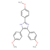 Chemical structure of 2,4,5-tris(4-methoxyphenyl)-1H-imidazole - CSSB00160239664