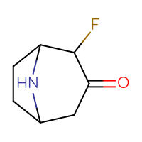 Chemical structure of 2-fluoro-8-azabicyclo[3.2.1]octan-3-one - CSSB00015807359
