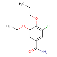 Chemical structure of 3-chloro-5-ethoxy-4-propoxybenzamide - CSSB00046162000
