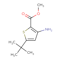 Chemical structure of methyl 3-amino-5-tert-butylthiophene-2-carboxylate - CSSB00000239469