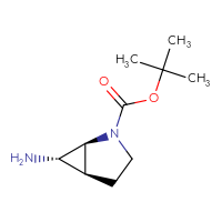 Chemical structure of tert-butyl (1S,5S,6S)-6-amino-2-azabicyclo[3.1.0]hexane-2-carboxylate - CSSB00135393691