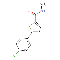 Chemical structure of 5-(4-chlorophenyl)-N-methylthiophene-2-carboxamide - CSSB00049232133