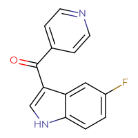 Chemical structure of 5-fluoro-3-(pyridine-4-carbonyl)-1H-indole - CSSB00020653699