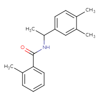 Chemical structure of N-[1-(3,4-dimethylphenyl)ethyl]-2-methylbenzamide - CSSB00046567280