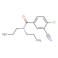 Chemical structure of 4-chloro-3-cyano-N,N-dipropylbenzamide - CSSB02004904283