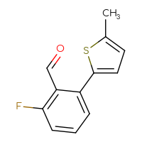 Chemical structure of 2-fluoro-6-(5-methylthiophen-2-yl)benzaldehyde - CSSB00015997916