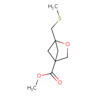 Chemical structure of methyl 1-[(methylsulfanyl)methyl]-2-oxabicyclo[2.1.1]hexane-4-carboxylate - CSSB00154311339
