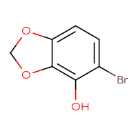 Chemical structure of 5-bromo-2H-1,3-benzodioxol-4-ol - CSSB00010659548
