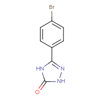 Chemical structure of 3-(4-bromophenyl)-4,5-dihydro-1H-1,2,4-triazol-5-one - CSSB00012044913