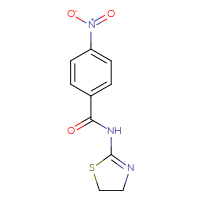 Chemical structure of N-(4,5-dihydro-1,3-thiazol-2-yl)-4-nitrobenzamide - CSSB00026372300