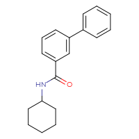 Chemical structure of N-cyclohexyl-[1,1'-biphenyl]-3-carboxamide - CSSB06479105981