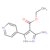 Chemical structure of ethyl 3-amino-5-(pyridin-4-yl)-1H-pyrazole-4-carboxylate - CSSB03567365791
