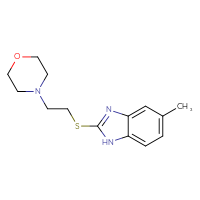 Chemical structure of 5-methyl-2-{[2-(morpholin-4-yl)ethyl]sulfanyl}-1H-1,3-benzodiazole - CSSB00027729666