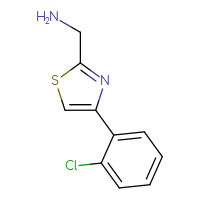 Chemical structure of 1-[4-(2-chlorophenyl)-1,3-thiazol-2-yl]methanamine - CSSB00011227162